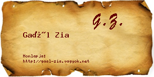 Gaál Zia névjegykártya